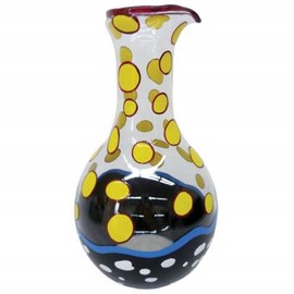 9.5 Inch Blue Boxfish Motif Dining Ware 34 Ounce Glass Pitcher