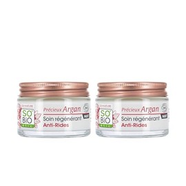 LÉA NATURE SO Bio Étic Regenerating Anti-Wrinkle Night Cream - Valuable Argan | Firmer and Plump Skin | Reduced Wrinkles | Organic Argan Oil | 99% Natural Origin | Made in France | 2 x 50