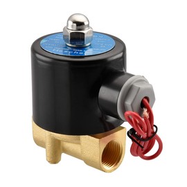 Heschen Brass Electric Solenoid Valve 3/8 Inch AC 220V Direct action Water Air Gas Normally Closed Replacement Valve