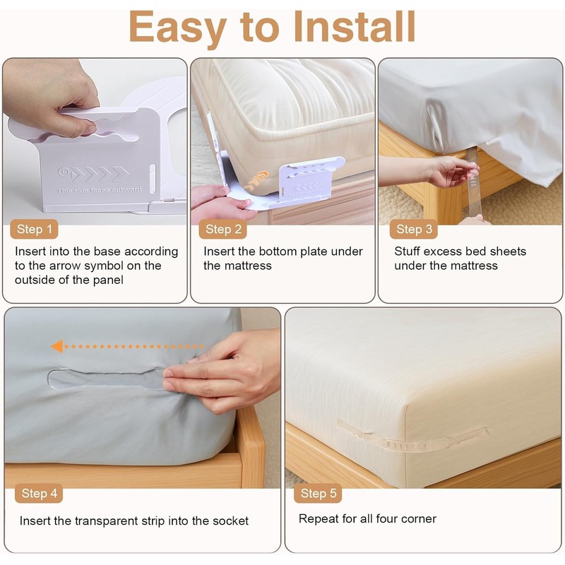 DSXsm 4 Pcs Lock Sheet Holders,Bed Sheet Holder with Sheet