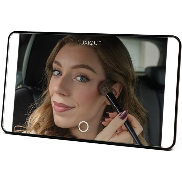 Rechargeable LED Sun Visor Mirror – 3 Dimmable Light Modes,