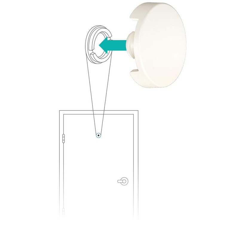 Prime-Line S 5084 Fixed Door Viewer Privacy Cover, 1-5/8 In.