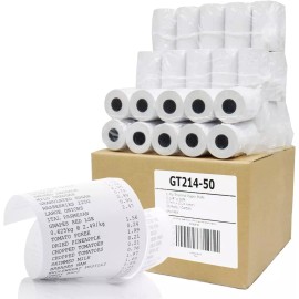 Gorilla Supply Thermal Paper Receipt Roll 2-1/4" X 50' BPA Free 50 Rolls