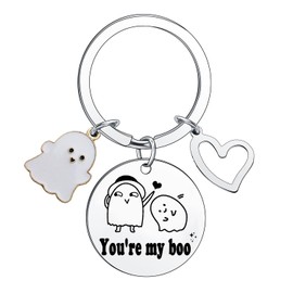 Funny You are My Boo Keychain Valentines Gifts for Him Her Couple Gifts Ghost Keychain Anniversary Keychain Gifts for Boyfriend Girfriend Husband Wife Birhtday Gifts Wedding Gifts Jewelry