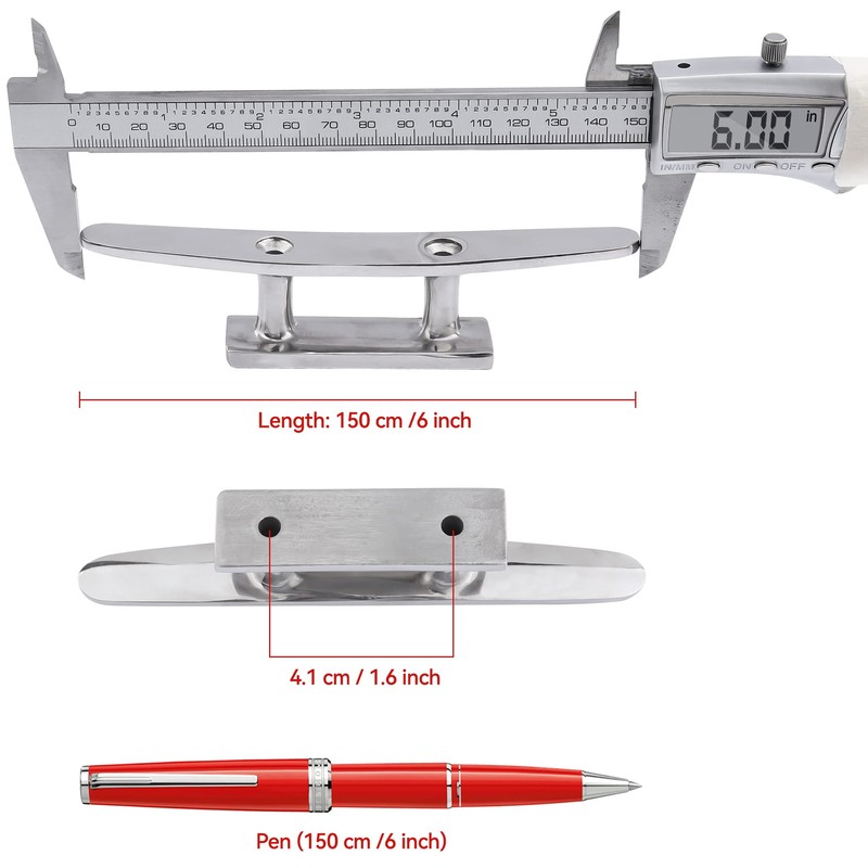 BB Hapeayou Boat Dock Cleats Stainless Steel Hooks with Screws