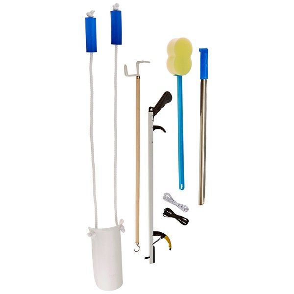 Sammons Preston 49850 Complete Hip Replacement Kit, 24" Shoehorn, 26" Reacher Tool, 26" Shoelaces