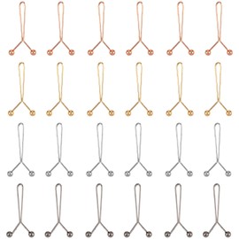 24stk Hijab-Nadeln für Muslimische Frauen, Sicherheitsnadeln für Schals 4 Farben Kopftuch-Clip Starker Halt Perlenbroschennadeln für Damenschals Hochzeitskleider Dekorative Accessoires