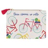 Draeger Paris Printed Bicycle Purse 100% Cotton with Zip and