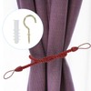 PATIKIL Curtain Tiebacks Ropes, 2 Pack Decorative Tie Backs Braided