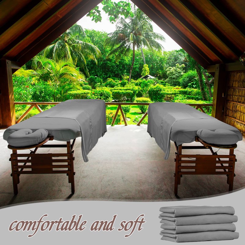 Oudain 4 Sets 3 Piece Soft Microfiber Massage Table Sheets