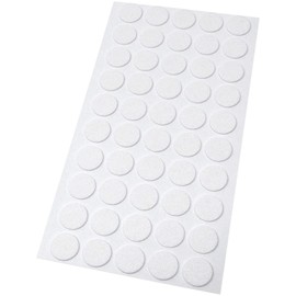 Adsamm® / 50 x Selbstklebende Filzgleiter/Weiß/ø 16 mm/Rund / 1.5 mm dünne Selbstklebende Möbelgleiter aus Filz