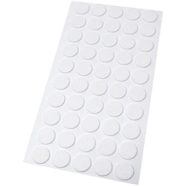 Adsamm® / 50 x Selbstklebende Filzgleiter/Weiß/ø 16 mm/Rund / 1.5 mm dünne Selbstklebende Möbelgleiter aus Filz