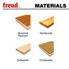 Freud 32-526: flush, 1/8",1/4",5/16",3/8",7/16",1/2" Depth Rabbeting Bit with Bearings