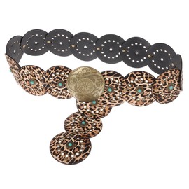 Wide Disc Belt (Leopard, 110-115cm/43.3-45.2'')