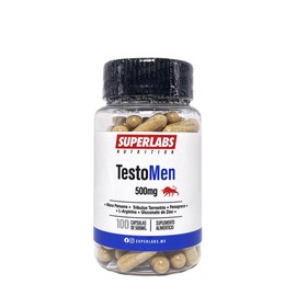 Superlabs Nutrition TestoMen – Suplemento Alimenticio sin Hormonas para Hombres 100% Natural | 100 Cápsulas de 500 mg