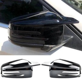 CANITU For Benz A B C E Class W176 W204 W212 Rearview Wing Mirror Cover Cap Gloss Black