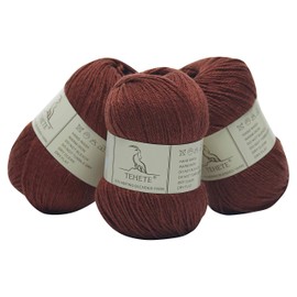TEHETE Wool for Knitting and 35% Merino Wool Hand Knitting Yarn, 3 Balls x 50 g, Soft and Light