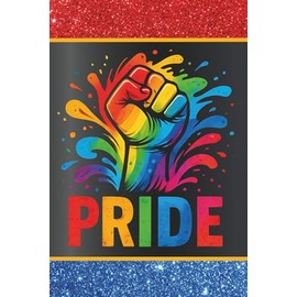 Pride Rainbow Fist: Blank 120 Page Lined Journal/Notebook/Poetry/Lyric Book