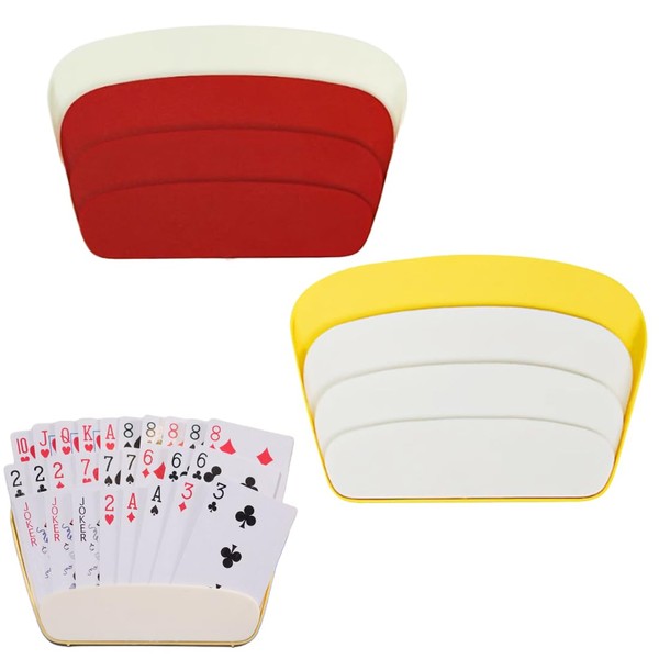 VYIBPDY Pack of 2 playing card holders, three-layer design, playing