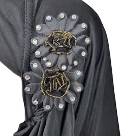 Yaqeen Girls Hijab 2-7 yrs Children Scarf islamic Headscarf Instant Kids Ideal for nursery, Party, madrassa…(Black)