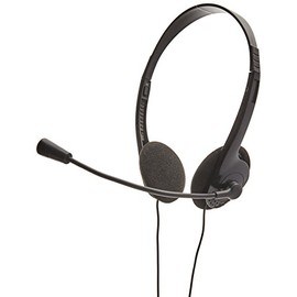 Klip Xtreme Stereo Headset Wired with Microphone- On-Ear with Adjustable Headband, in-Line Command Capsule, Adjustable Microphone Boom- 70in Cord- Single Connector 3.5mm