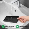 Biubumtu Bathroom Vanity Tray, 7.9' Silicone Kitchen Sink Soap Tray,