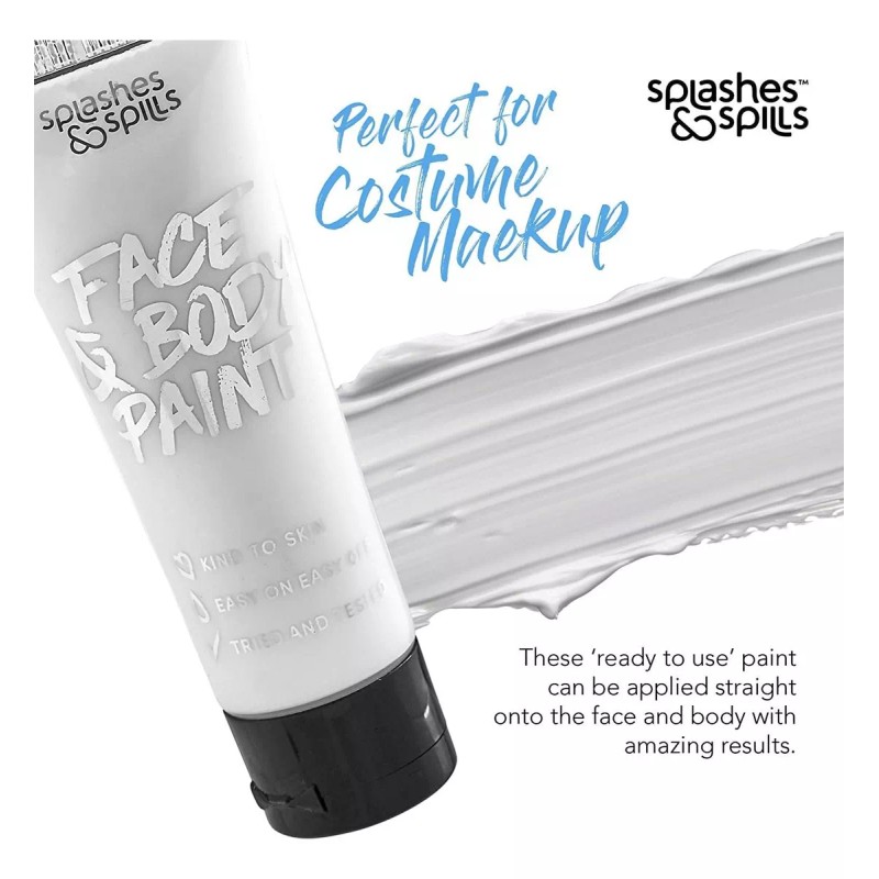 Splashes & Spills Cara Y El Cuerpo Pintura Crema Blanco,