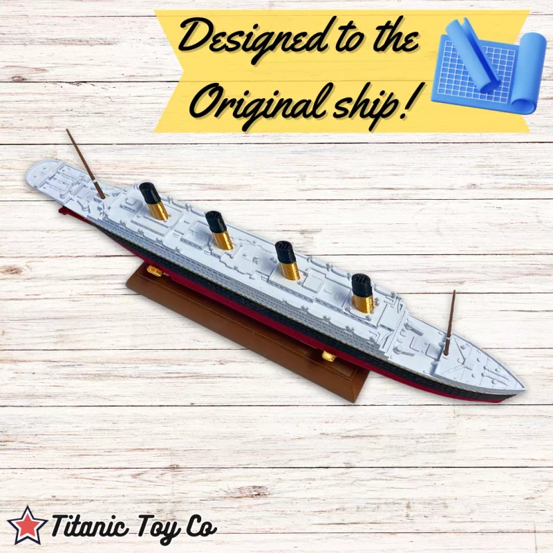 12” RMS Titanic Model With Removable Stand, Titanic Toys For