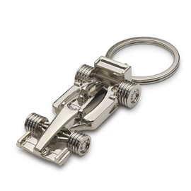 ADKEYFOD 3D F1 Race Car KeyChain Driver Keyfob gift for father husband boyfriends Metallic Medium