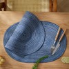 JEIYMIUW Woven Placemat Set of 4, Oval Place Mats, 12"X18"