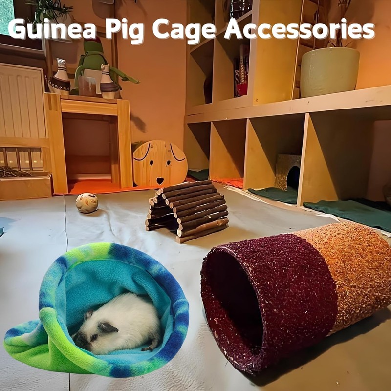 2 Pack Guinea Pig Snuggle Sack Soft Fleece Large Hideout
