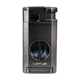 Lotus Excalibur Double Torch Lighter with Cutter (Gunmetal)