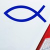 Hellweg Druckerei Car Sticker Church Fish Symbol Jesus God Sticker