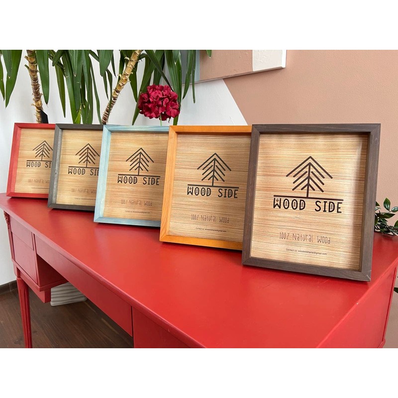 Brown Wooden Picture Frame 11x14 - Natural Rustic Solid Wood