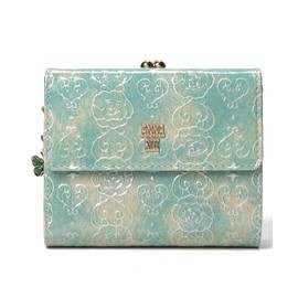 ANNA SUI Rose Heart Bifold Wallet for Women, mint