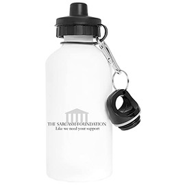 Vendax The Sarcasm Foundation Aluminium Weiß Wasserflasche Mit Schraubverschluss White Water Bottle With Screw Cap