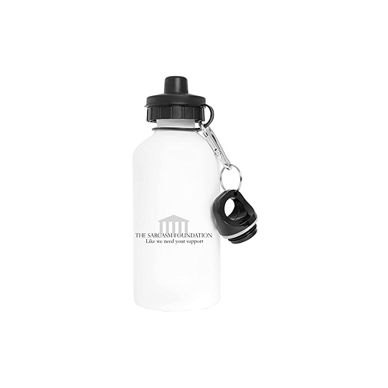 Vendax The Sarcasm Foundation Aluminium Weiß Wasserflasche Mit Schraubverschluss White