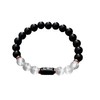 Black Tourmaline and Selenite Crystal Bead Bracelet 8mm, Wholesale Genuine