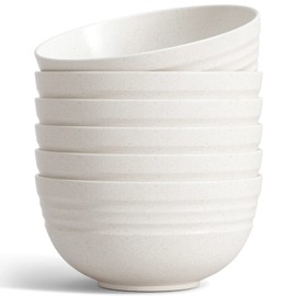 Homestockplus 【Non Ceramic】 68 Oz Salad Bowls,Large Serving Bowls 6 Pcs Unbreakable Ramen Bowl for Salad,Soup,Ramen,Noodle,Oatmeal,Snack Apply to Kitchen, Freezer,Dishwasher & Microwave Safe