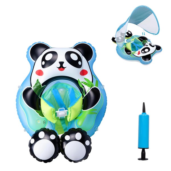 Pekelin Swimming Ring Baby with Sun Canopy Baby Swimming Ring