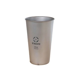 S'more Titanium Tumbler, Single 500 Tumbler, Titanium, 16.9 fl oz (500 ml), Titanium Tumbler, Cup, Camping, Double Titanium, Outdoor, Stylish, Camping, Titanium Tableware, Single Wall