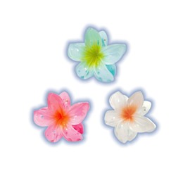 Flower Claw Clips, Hawaiian Plumeria Hair Jaw Clip for Women girls Thin Thin Hair, Summer Beach Wedding Accessories Gift