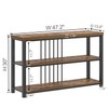 FOLUBAN Industrial Console Table, 3 Tier Entryway Sofa Foyer Table