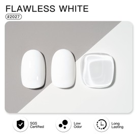 GAOY White Gel Nail Polish, 16ml Soak Off Gel Polish, UV Light Cure for Nail Art DIY Manicure at Home, 2027 Flawless White