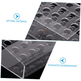 Operitacx 2pcs Acrylic Display Stand Shelving Brackets Desk Stand for Pencil Color Eyeliner Eyebrow Pen Chest of Drawers Pen Organizer Clear Acrylic Brush Holder Acrylic Paint Office Storage