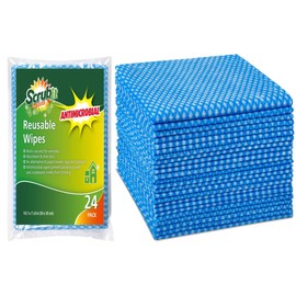 SCRUBIT Reusable Handy Wipes – Cleaning Cloth for House and Office - Dish Cloths for Washing Dishes - Multi Purpose Cleaning Towels (14 x 24 in) 24 Pack