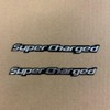 BETAM 2Pack Supercharged Emblem 3D Aluminum Sticker Decal Nameplate Badge