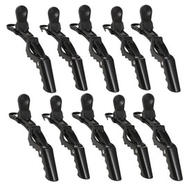 10 Pcs Crocodile Hair Clips Barrettes, Black Crocodile Clips, Crocodile Hair Clips, Alligator Clips Hair, Hairdresser Clips, Sectioning Hair Clips Women, Professional Styling Hair Clips for Salon