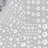 6Pcs White Flower Nail Stickers 3D Self-Adhesive Hibiscus Nail Decals