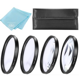 77mm Close-Up Filter Set (+1, +2, +4 and +10 Diopters) for Canon EOS R, EOS R5 II, EOS 6D, EOS 6D Mark II, EOS 5D Mark IV Camera with EF 24-105mm USM Lens